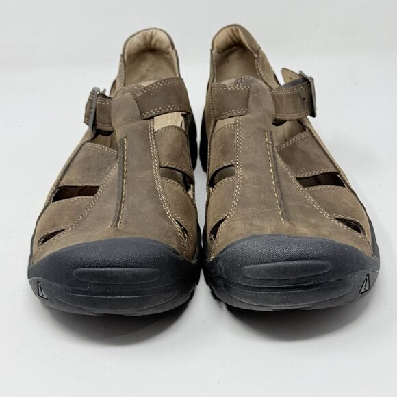 Keen Fisherman Sandals Mens 12 Brown Leather Buckle Strap Closed Toe Hiking main image 6